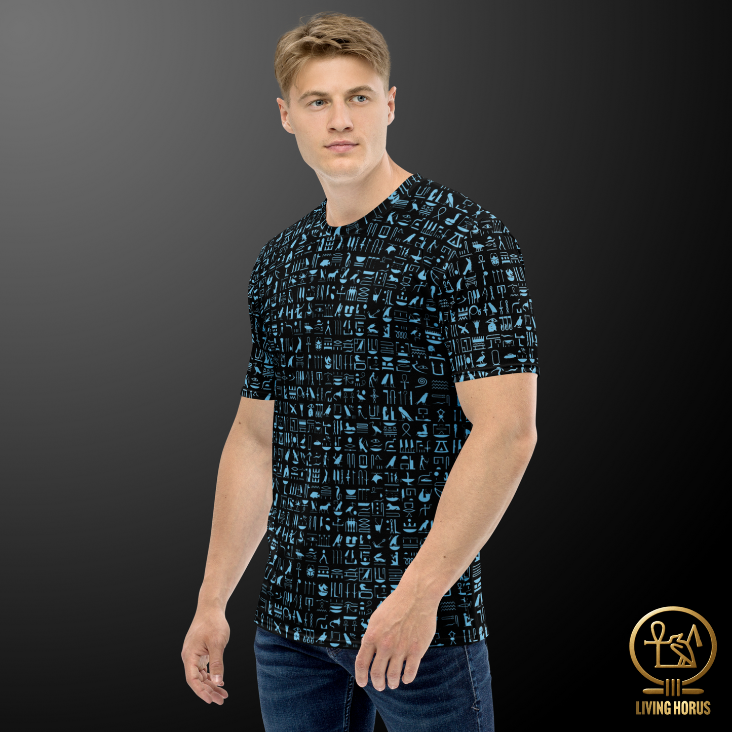 Blue/Black Hieroglyph Tee