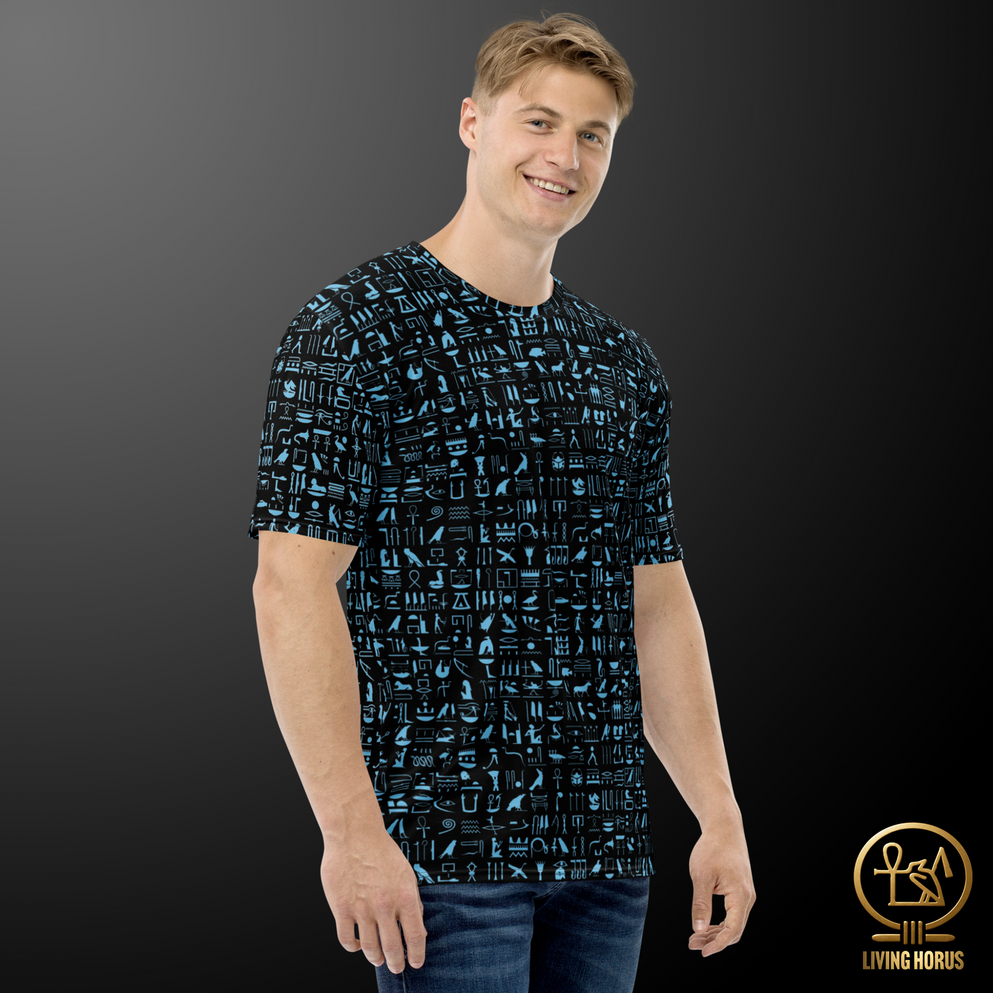 Blue/Black Hieroglyph Tee