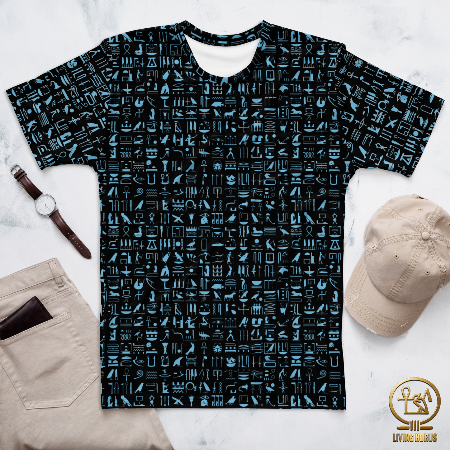 Blue/Black Hieroglyph Tee