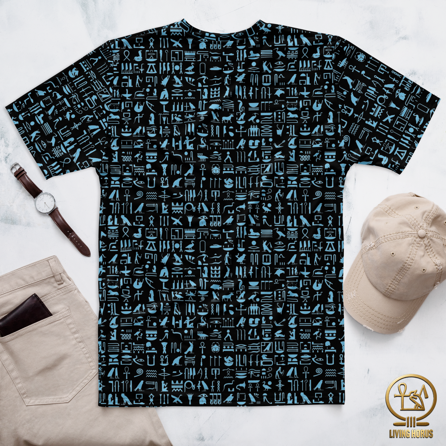 Blue/Black Hieroglyph Tee