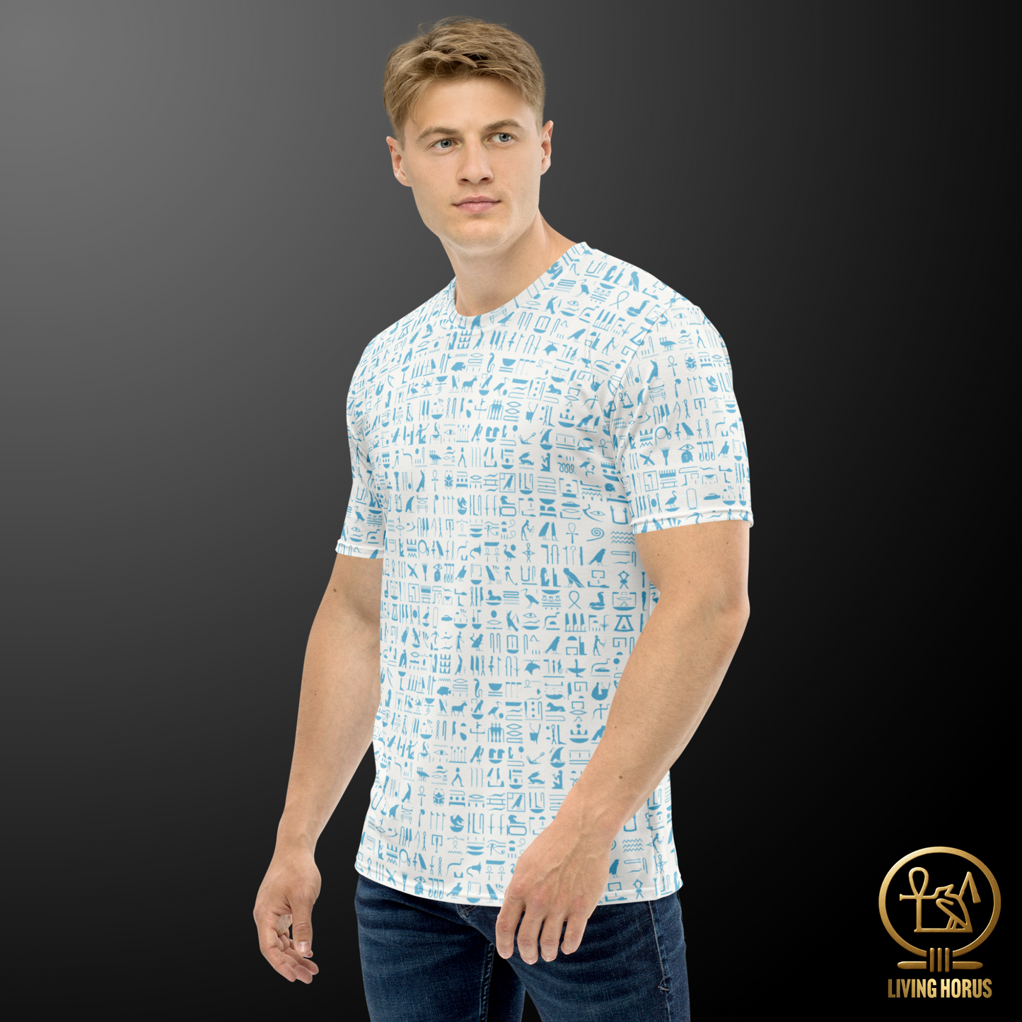 Blue Hieroglyph T-Shirt