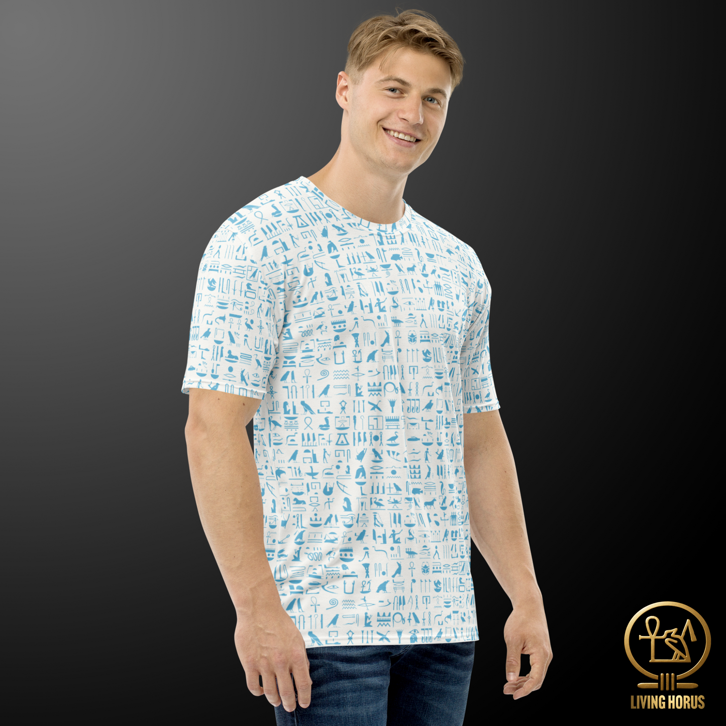 Blue Hieroglyph T-Shirt
