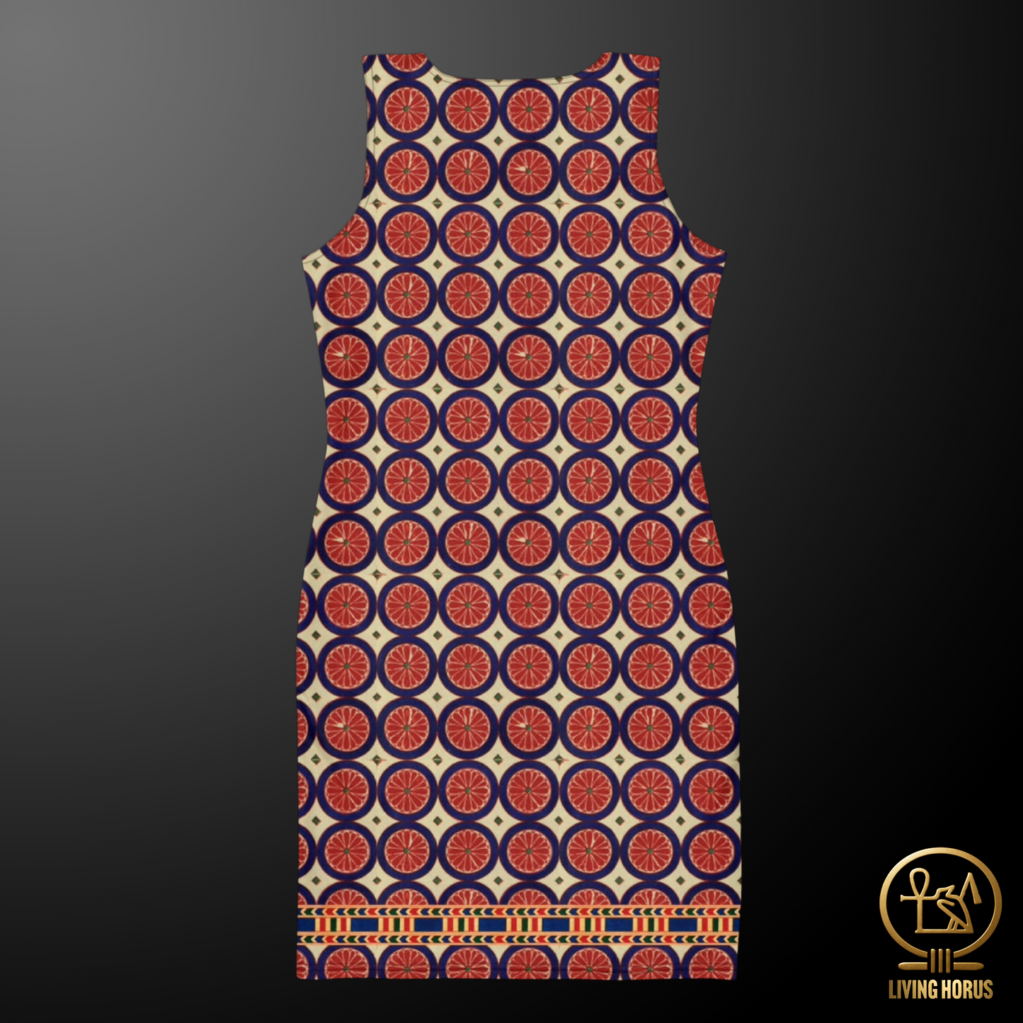 Egyptian Citrus Pattern Bodycon Dress