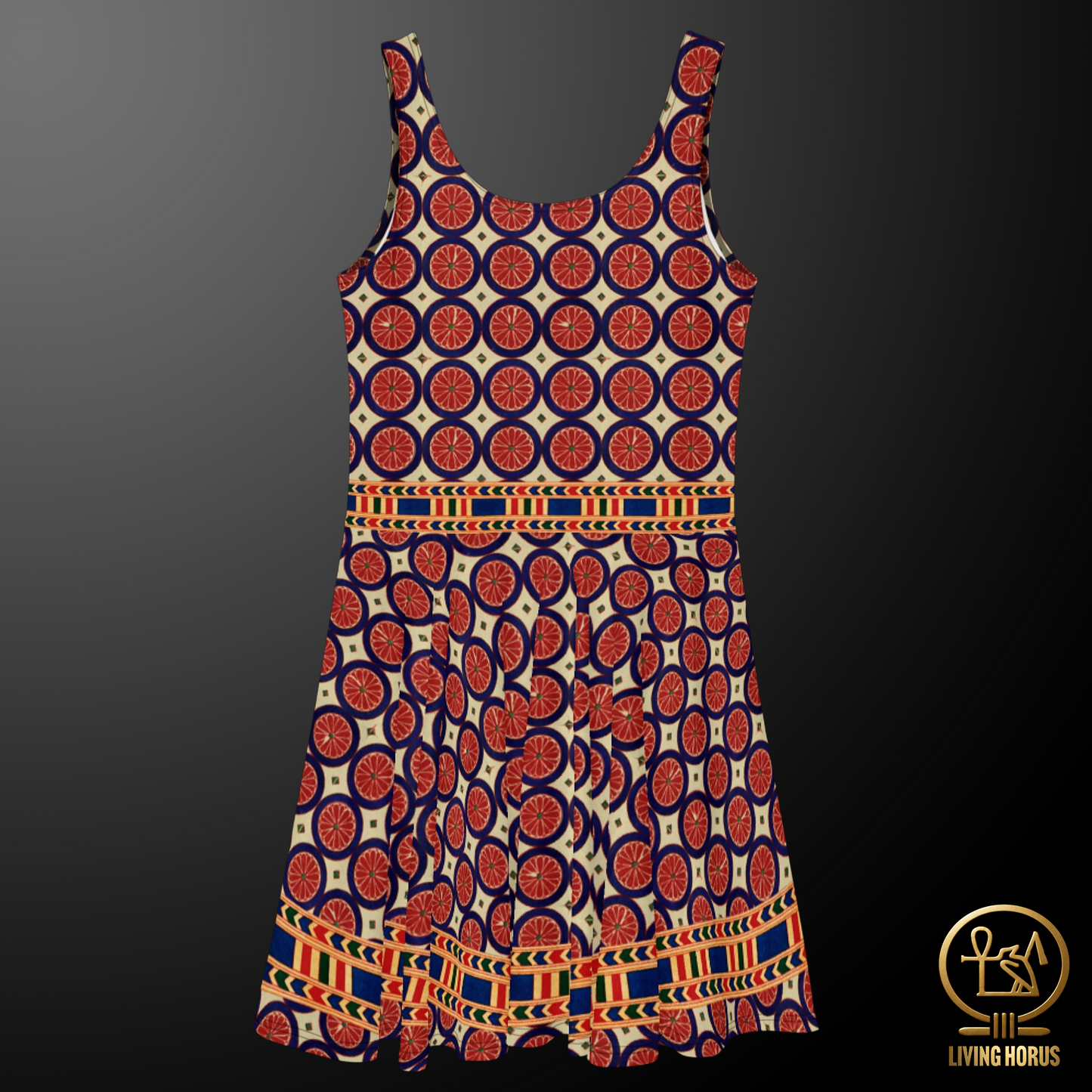 Skater Dress - Egyptian Citrus Pattern