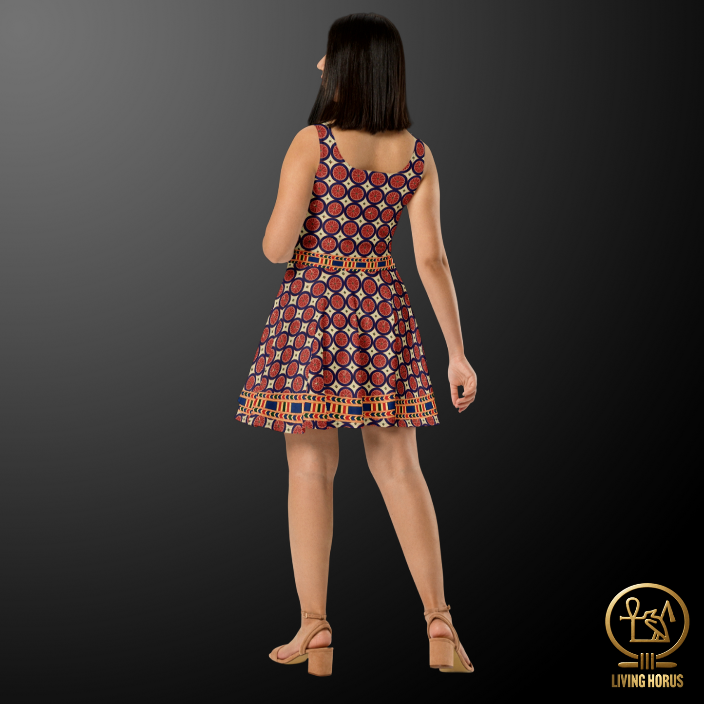 Skater Dress - Egyptian Citrus Pattern