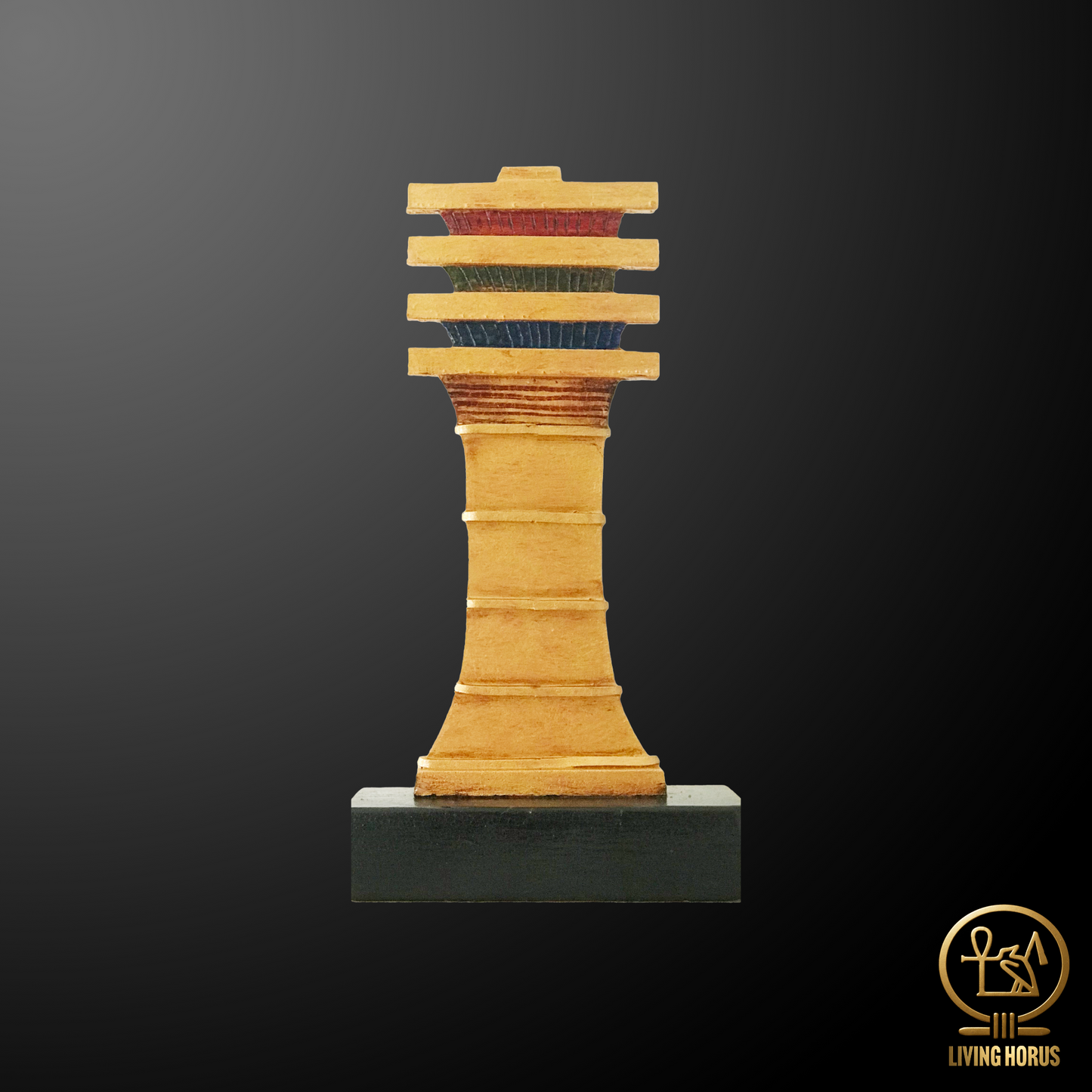 Egyptian Djed Pillar Ritual Item, Osiris Statue