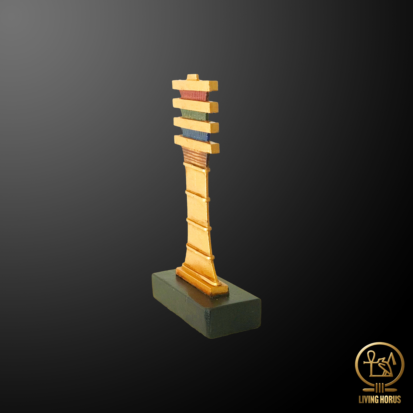 Egyptian Djed Pillar Ritual Item, Osiris Statue