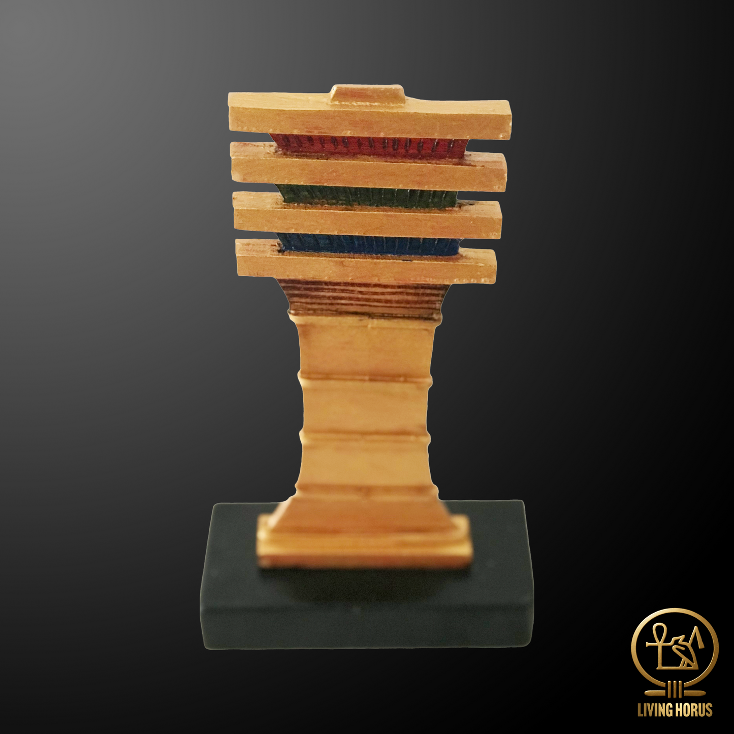 Egyptian Djed Pillar Ritual Item, Osiris Statue