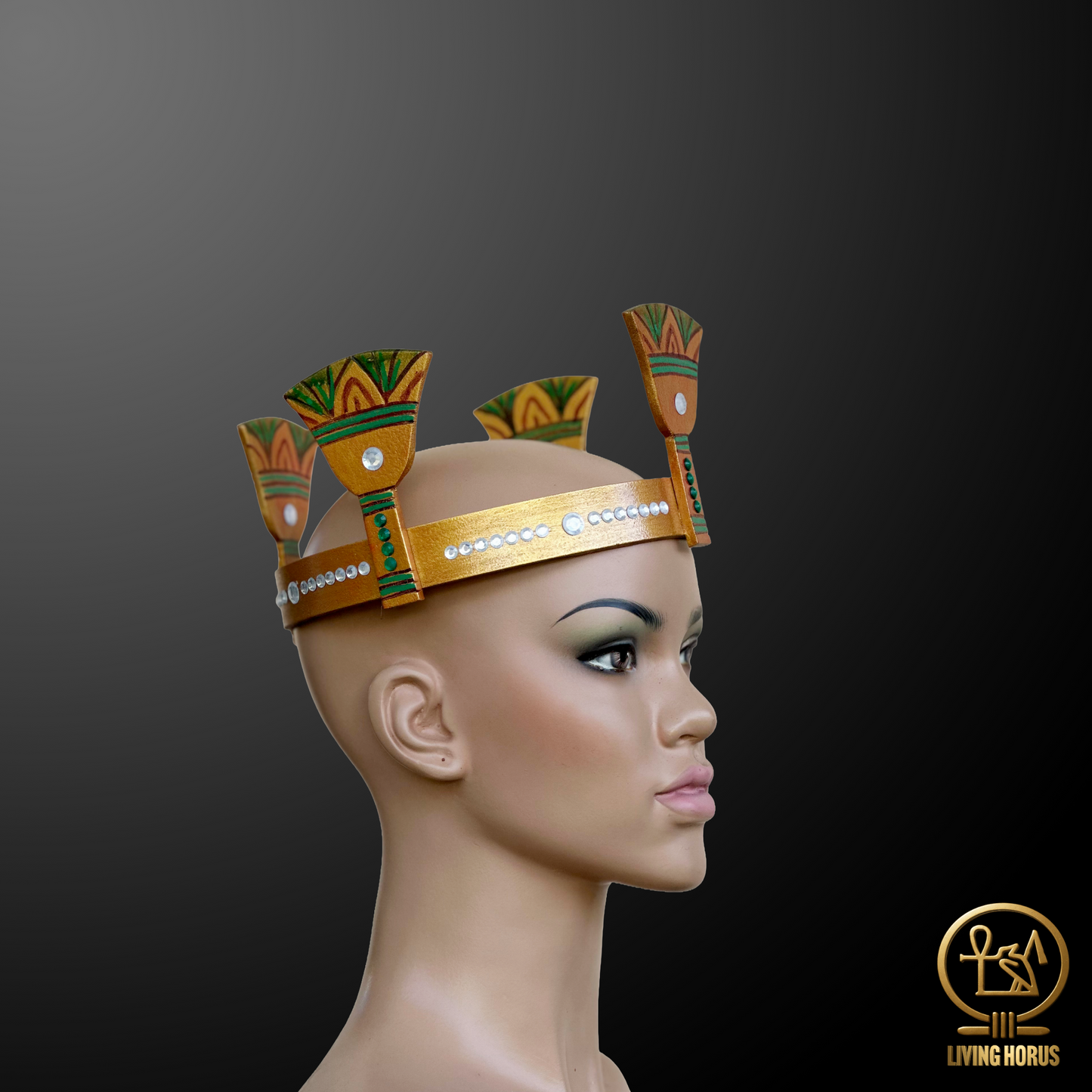Ancient Egyptian Lotus Diadem Crown