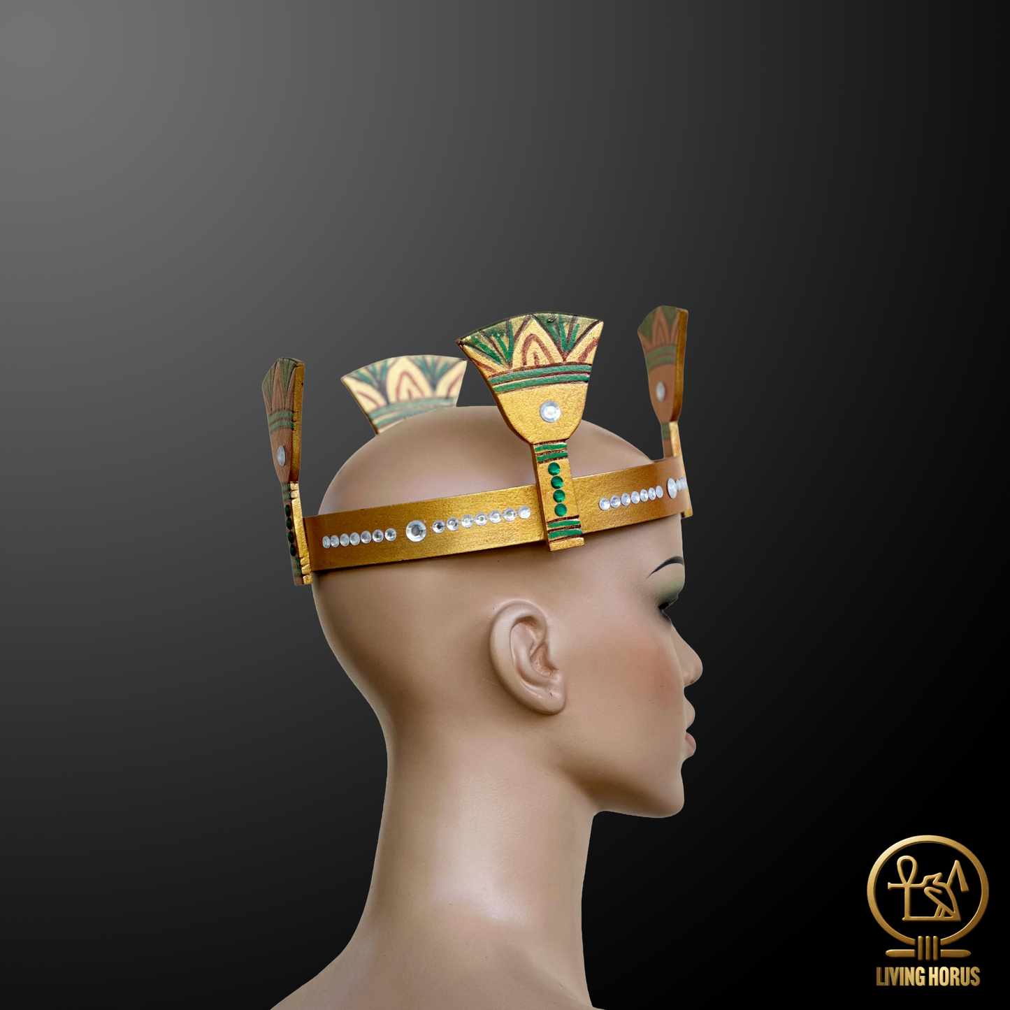 Ancient Egyptian Lotus Diadem Crown
