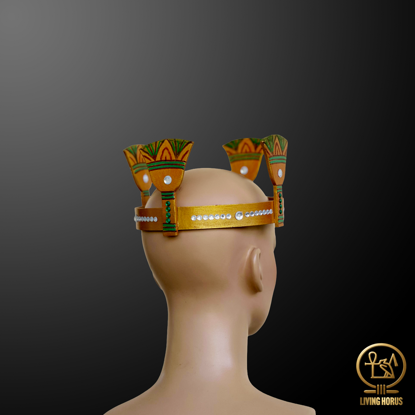 Ancient Egyptian Lotus Diadem Crown