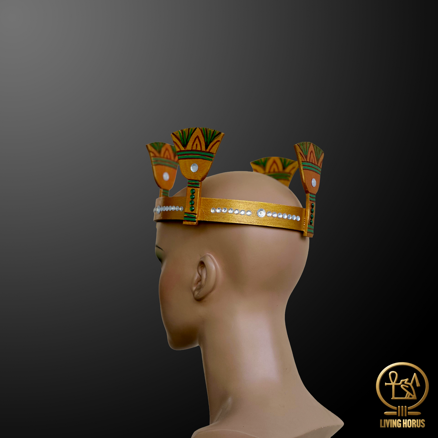 Ancient Egyptian Lotus Diadem Crown