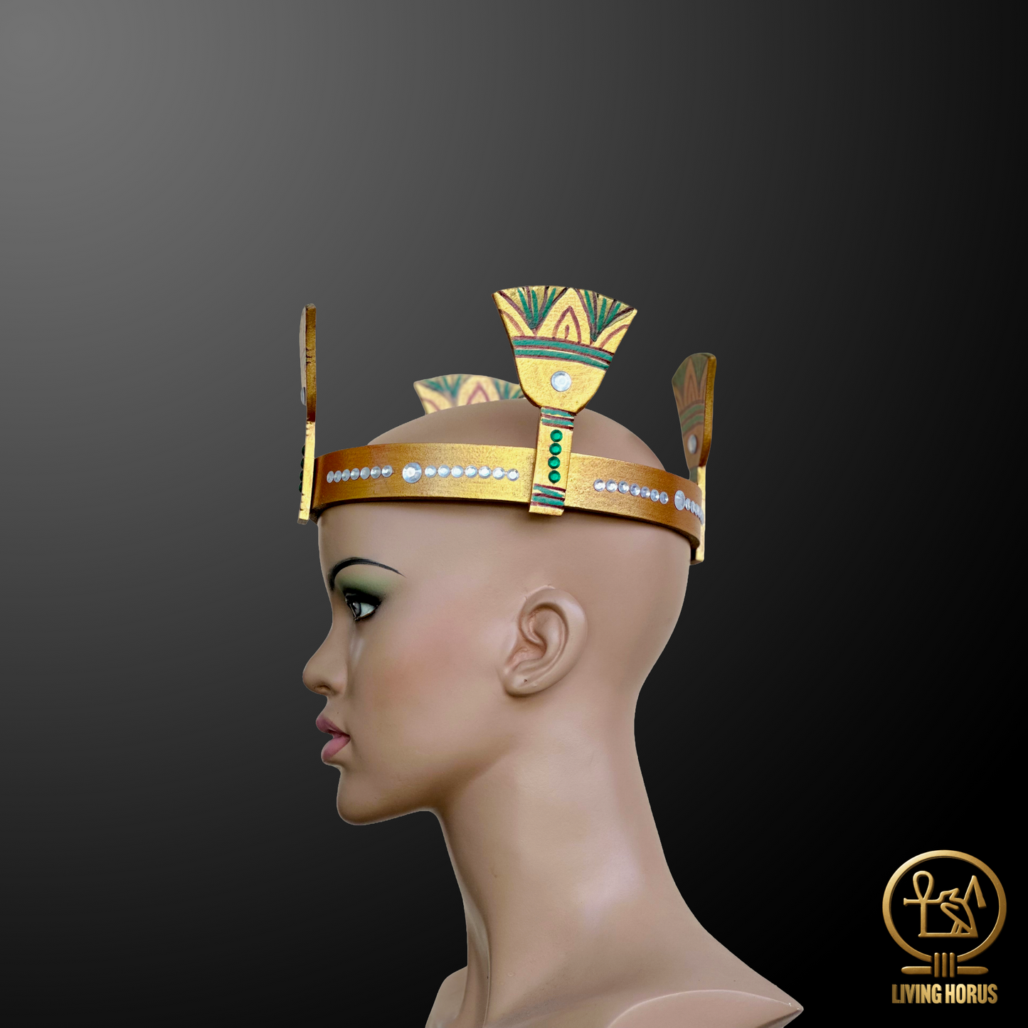 Ancient Egyptian Lotus Diadem Crown