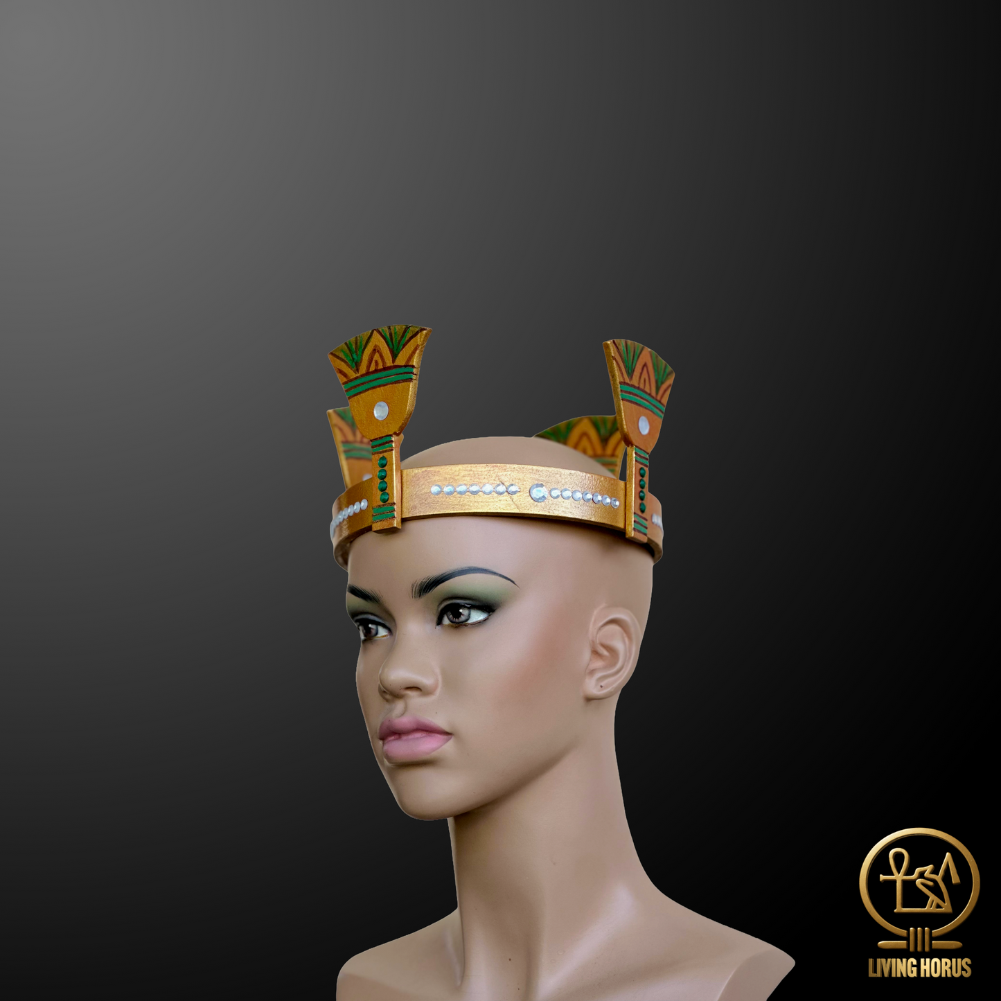 Ancient Egyptian Lotus Diadem Crown