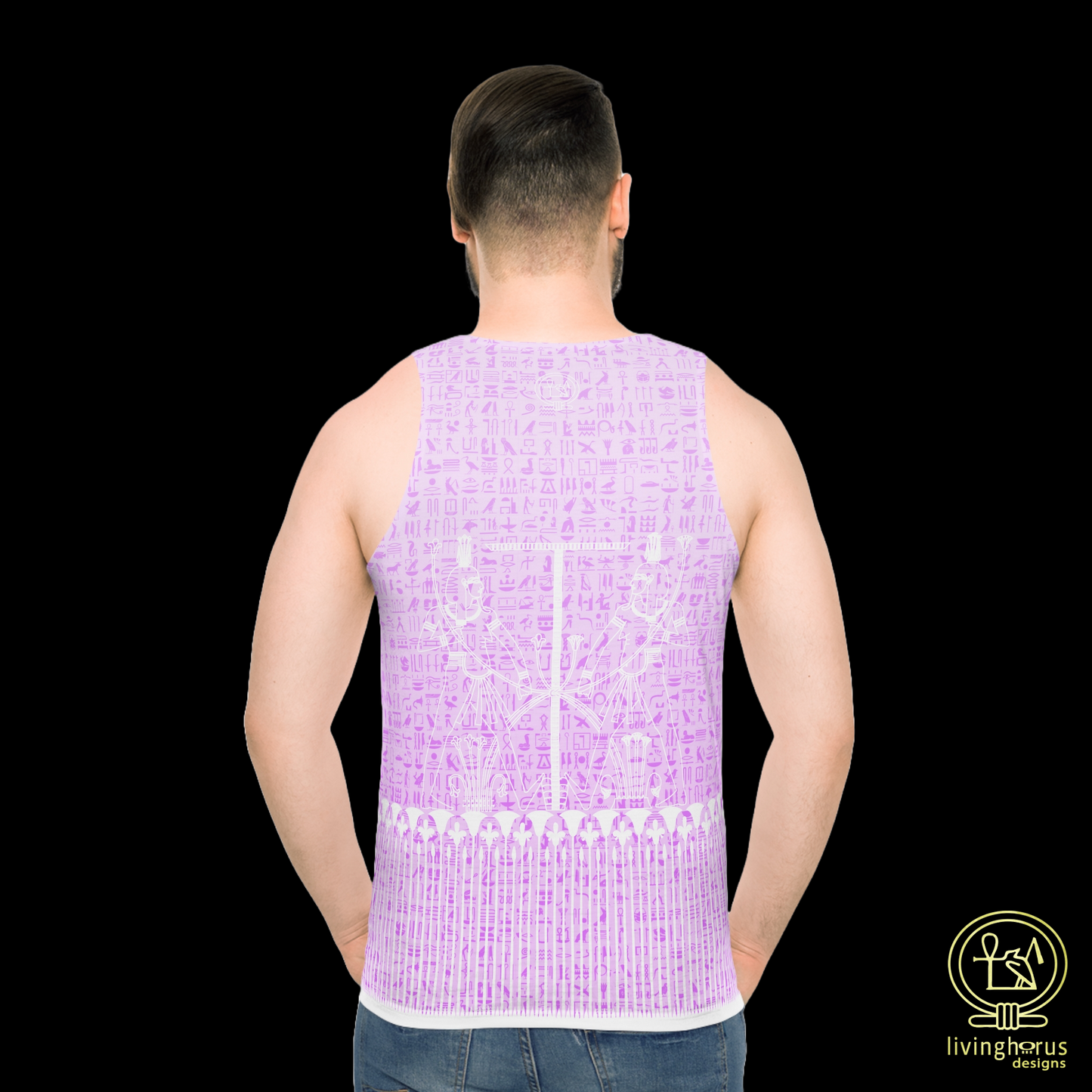 Egyptian Nile God Tank Top - Pink