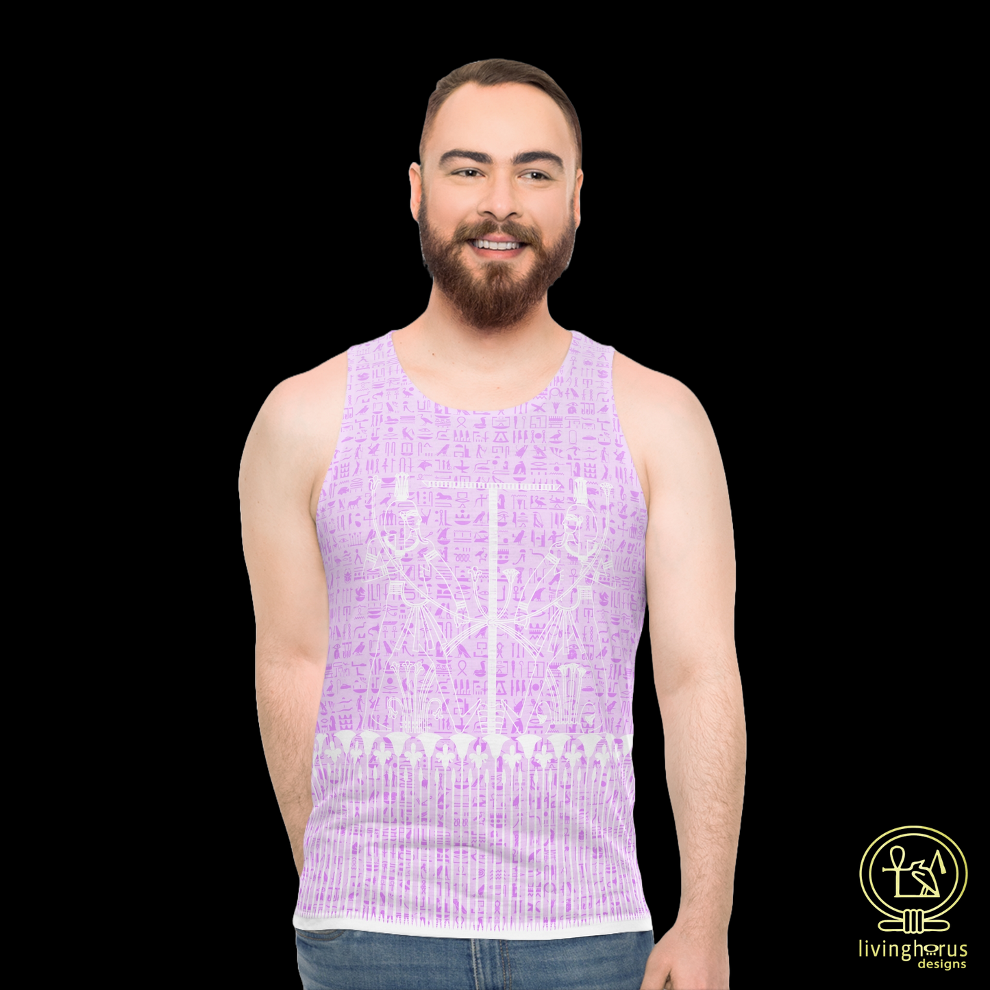 Egyptian Nile God Tank Top - Pink