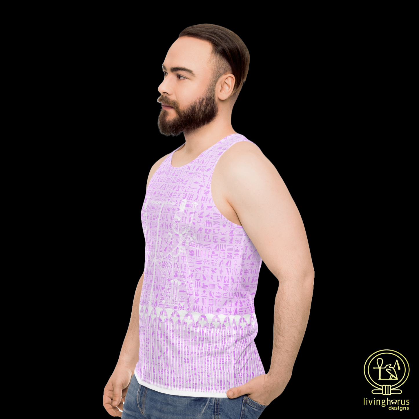 Egyptian Nile God Tank Top - Pink