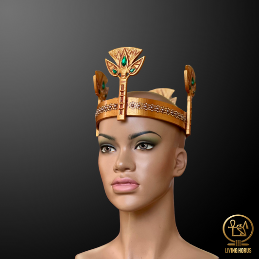 Ancient Egyptian Lotus Diadem Crown