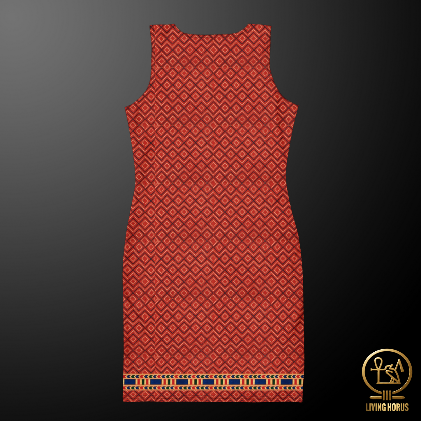 Egyptian Terracotta Pattern Bodycon dress