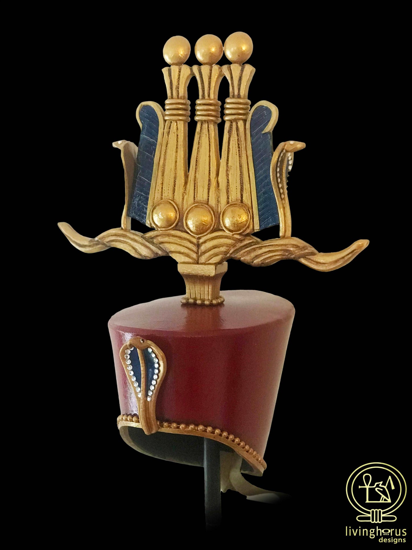 Ancient Egyptian Pharaoh Ptolemy Hemhem Crown