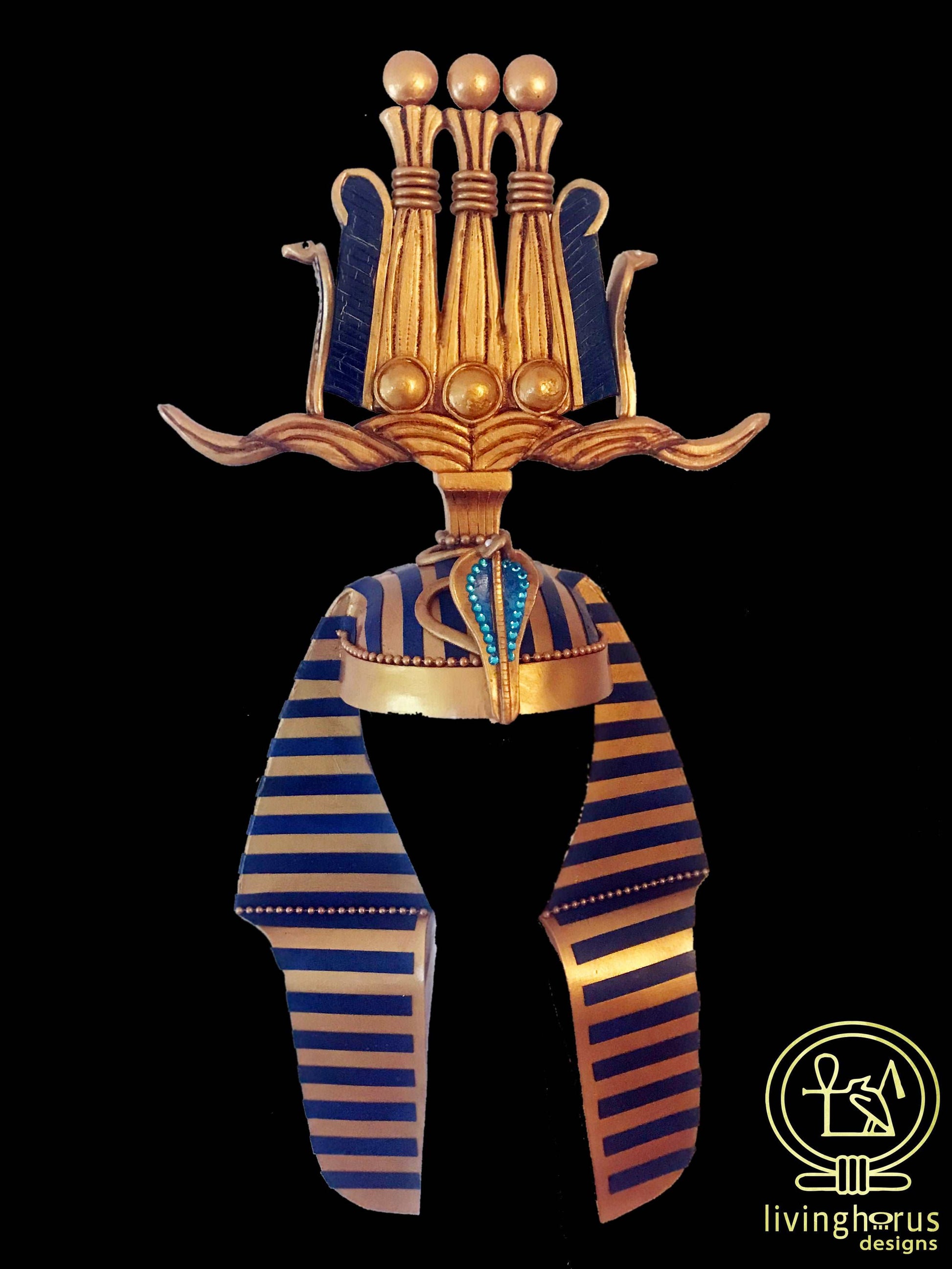 Ancient Egyptian Pharaoh Tutankhamun Hemhem Crown, King Tut