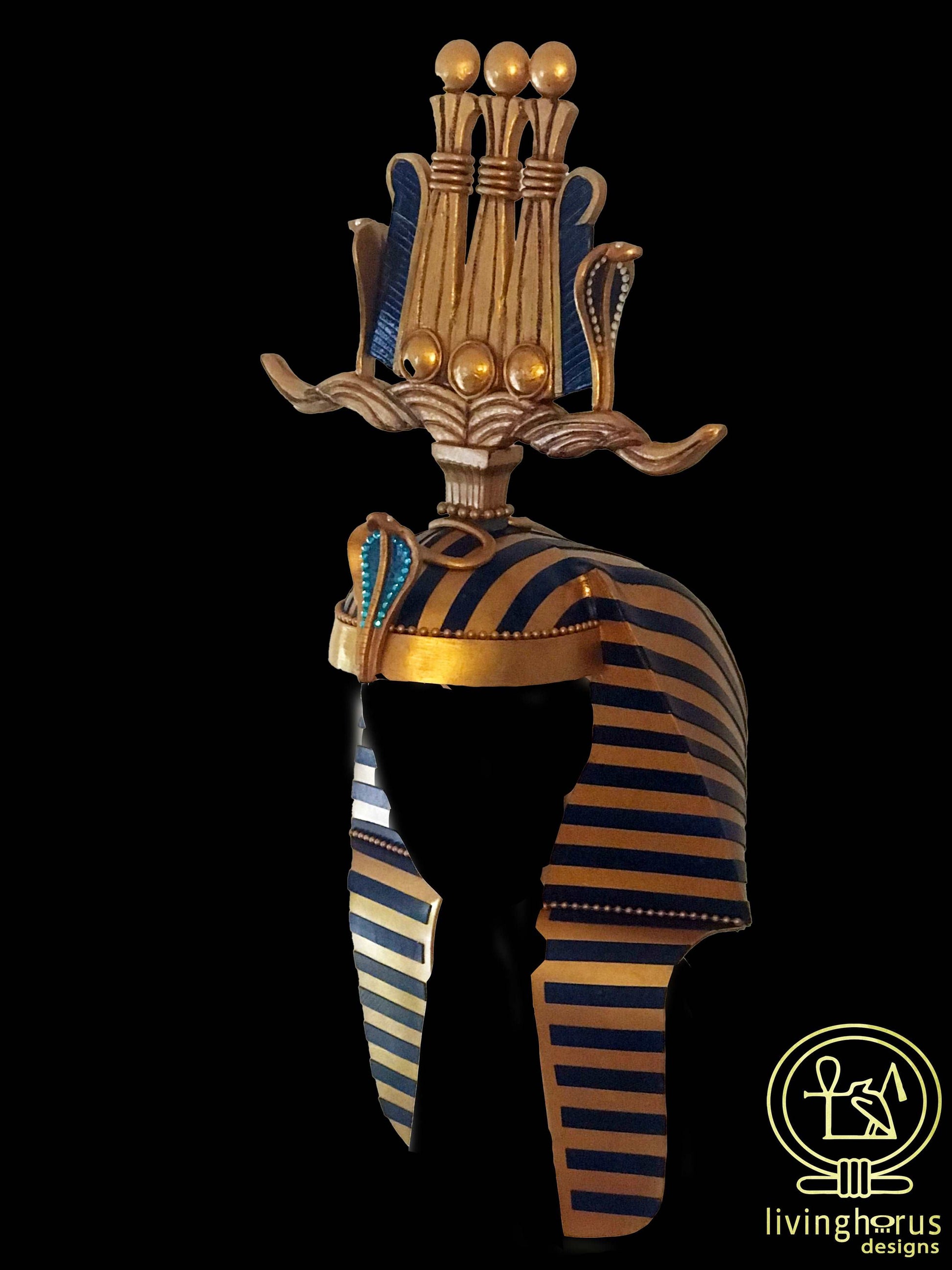 Ancient Egyptian Pharaoh Tutankhamun Hemhem Crown, King Tut