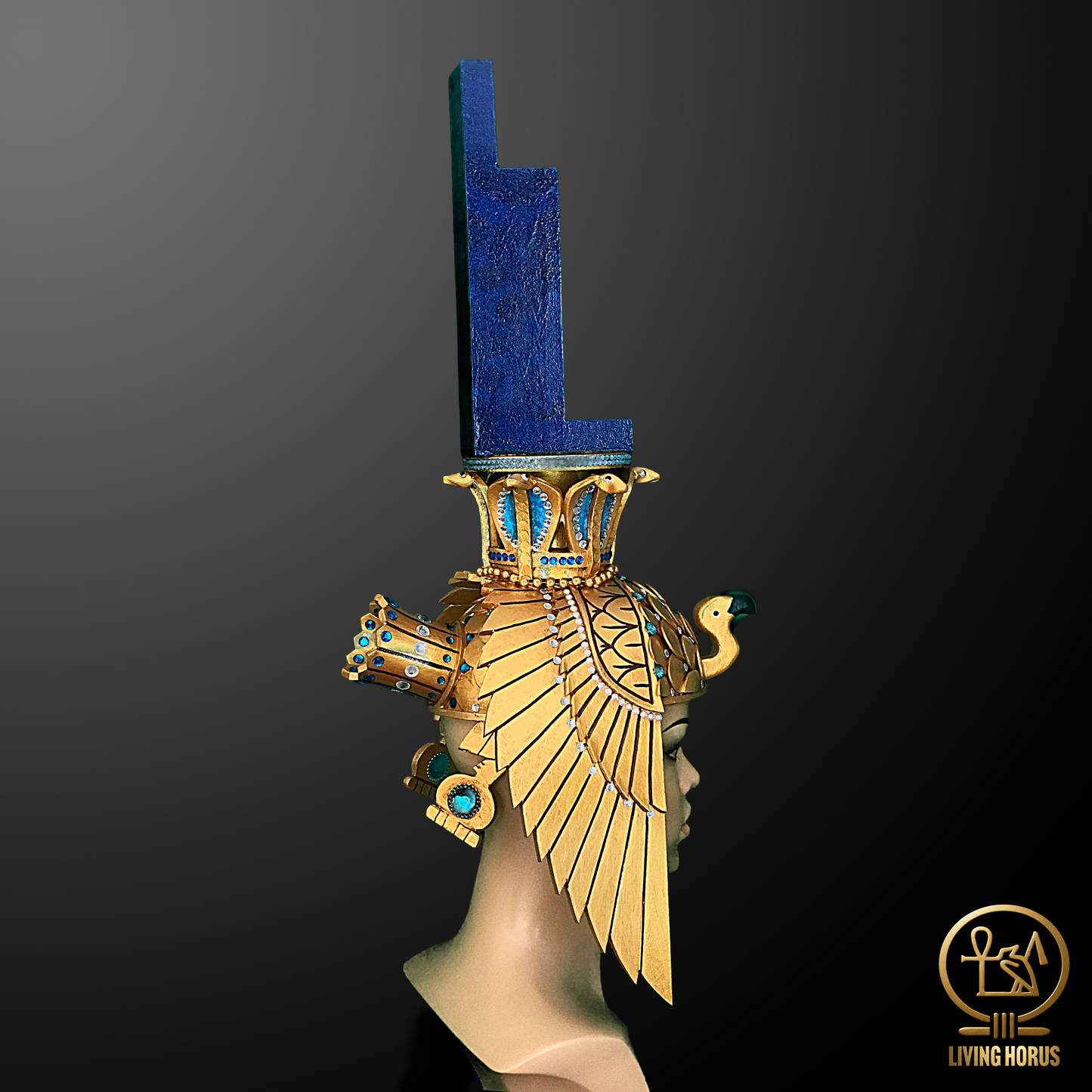 Vulture Headdress of the ancient Egyptian Goddess Isis, Crown of Aset.