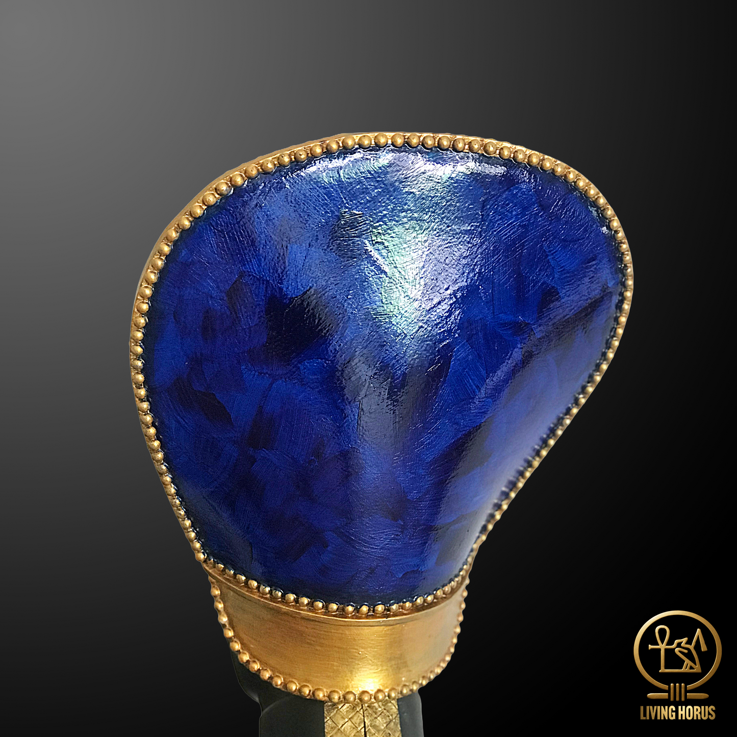 Handcrafted Ancient Egyptian Khepresh Crown, War Crown, Blue Crown for Pharaoh