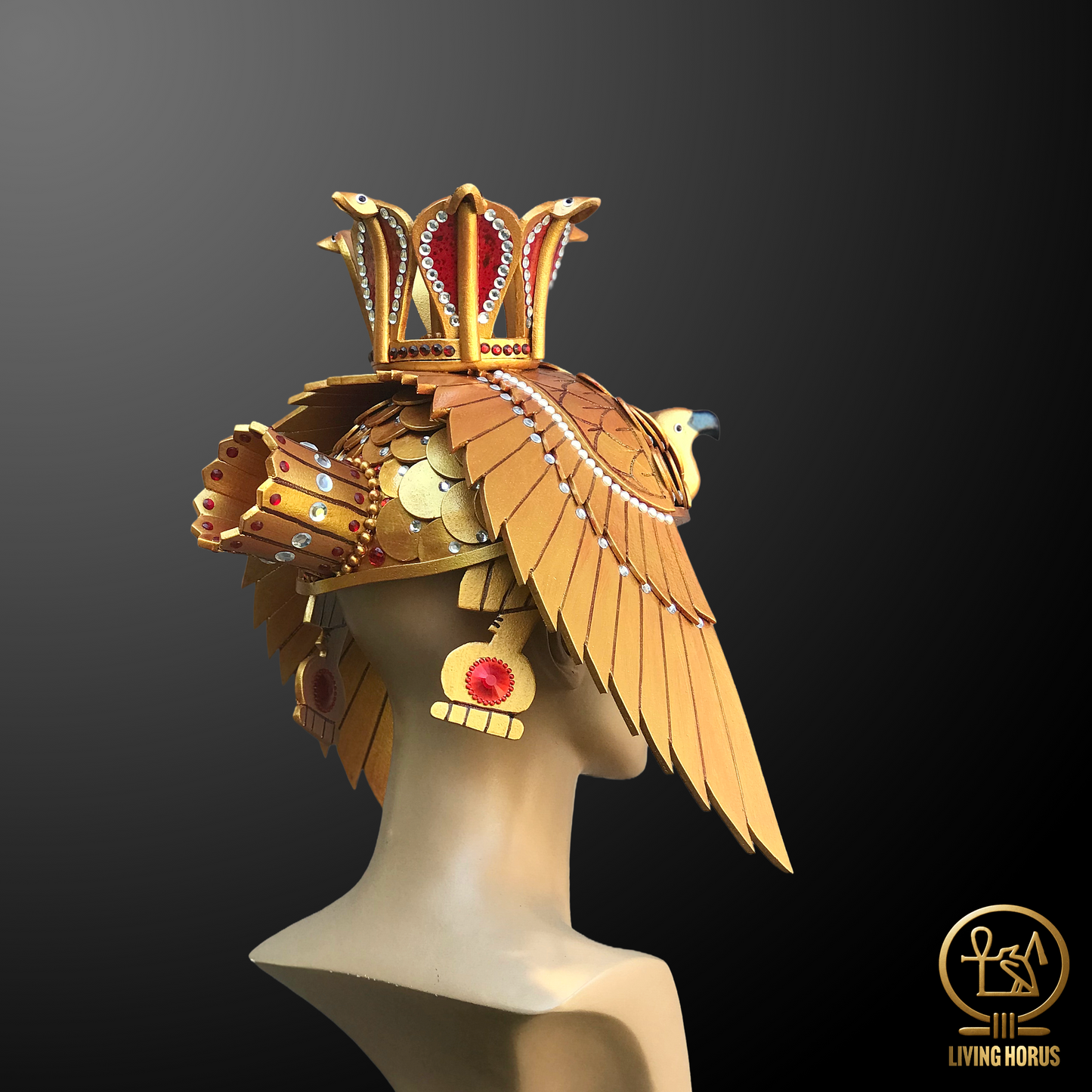 Regal Ancient Egyptian Queen Nefertari Crown Replica - Handcrafted Luxury