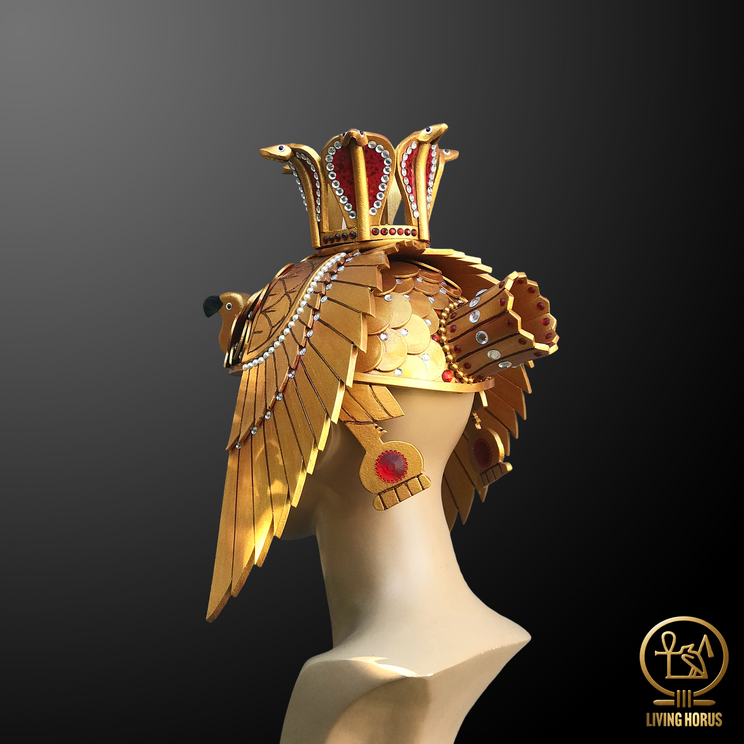 Regal Ancient Egyptian Queen Nefertari Crown Replica - Handcrafted Luxury