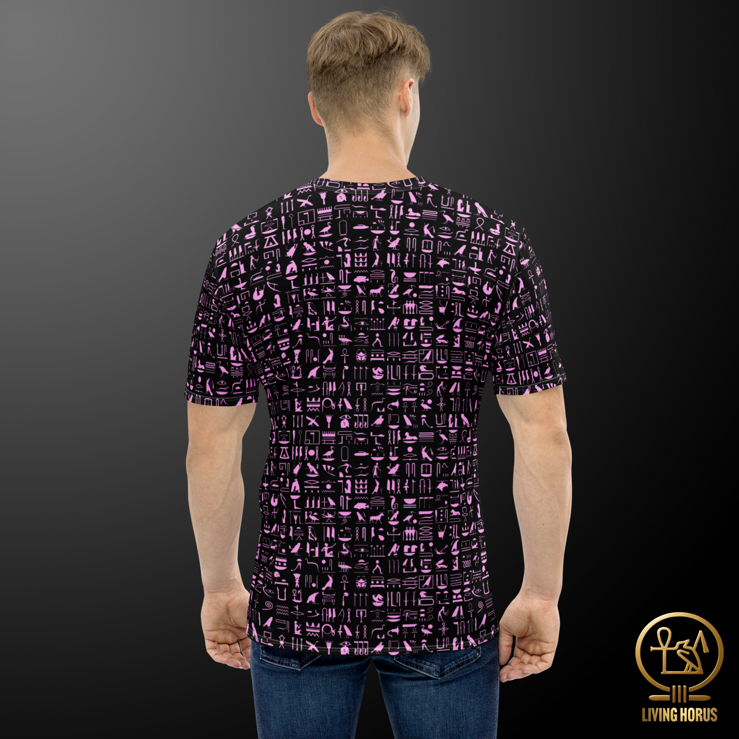 Pink/Black Hieroglyph Tee