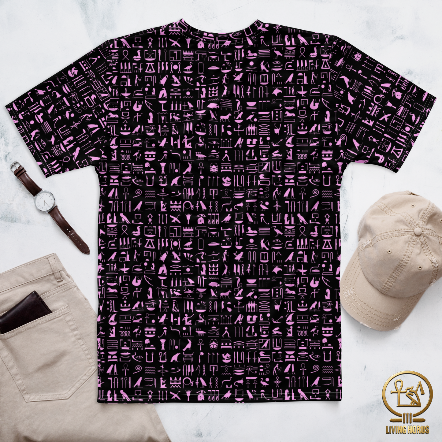 Pink/Black Hieroglyph Tee