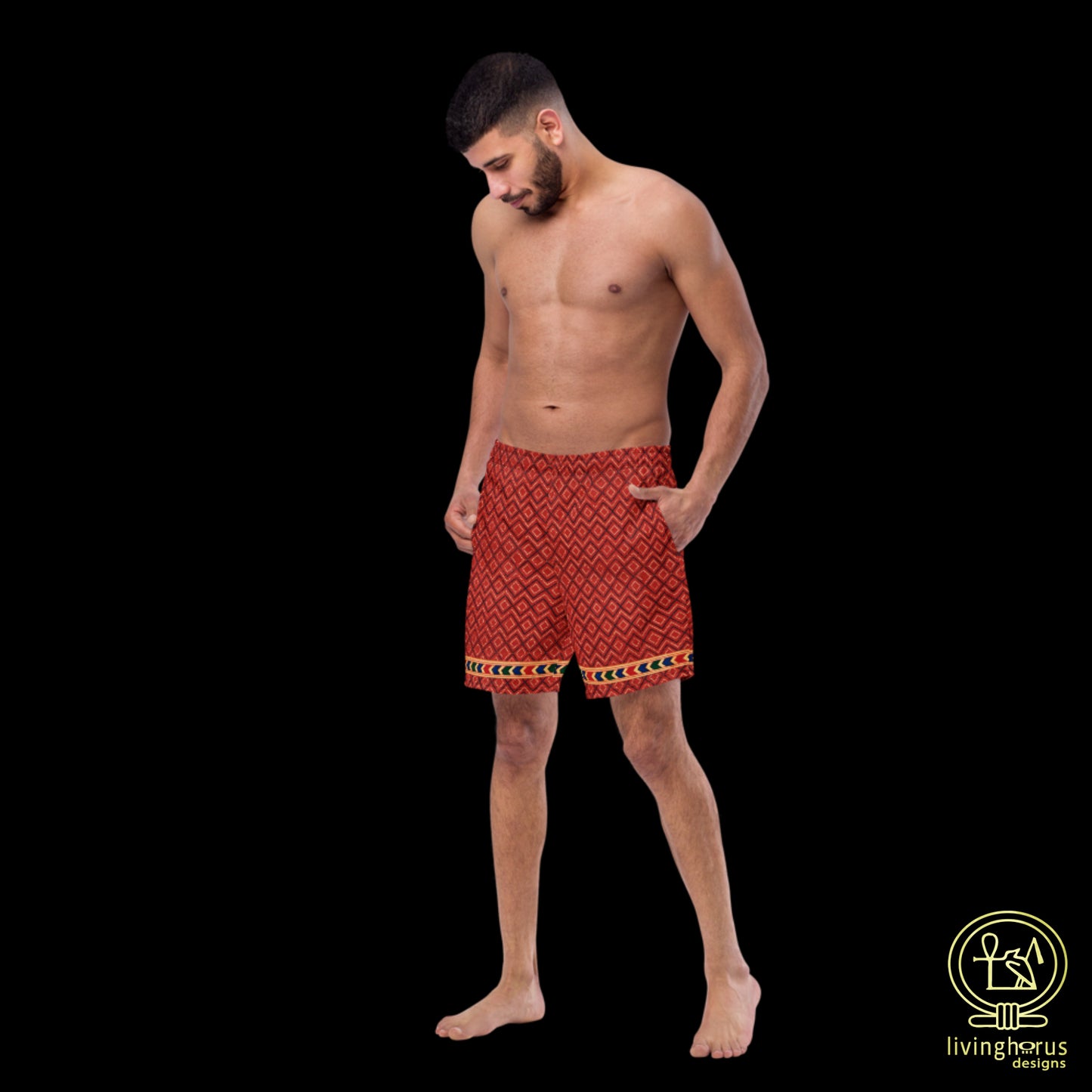 Egyptian Terracotta Swim Trunks