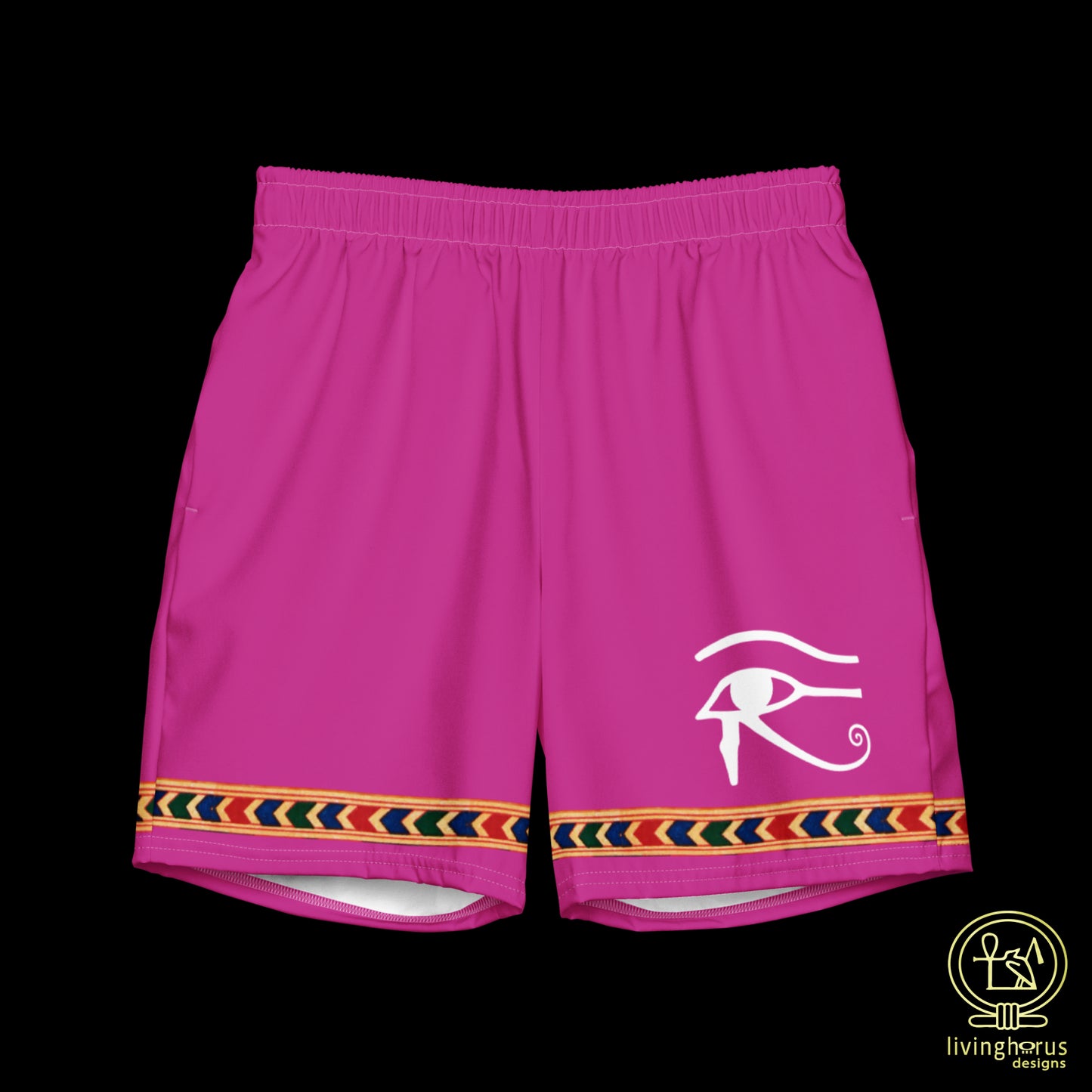 Egyptian Eye of Horus Swim Trunks - Magenta