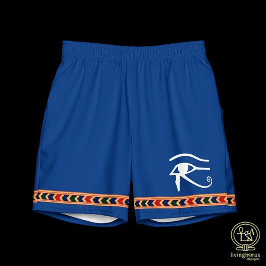 Egyptian Eye of Horus Swim Trunks - Lapis