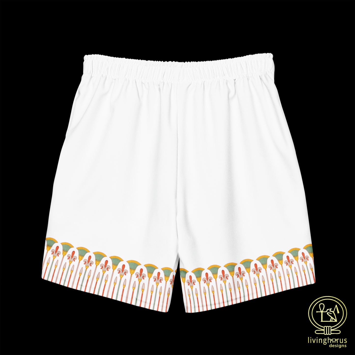 Egyptian Papyrus Motif Swim Trunks