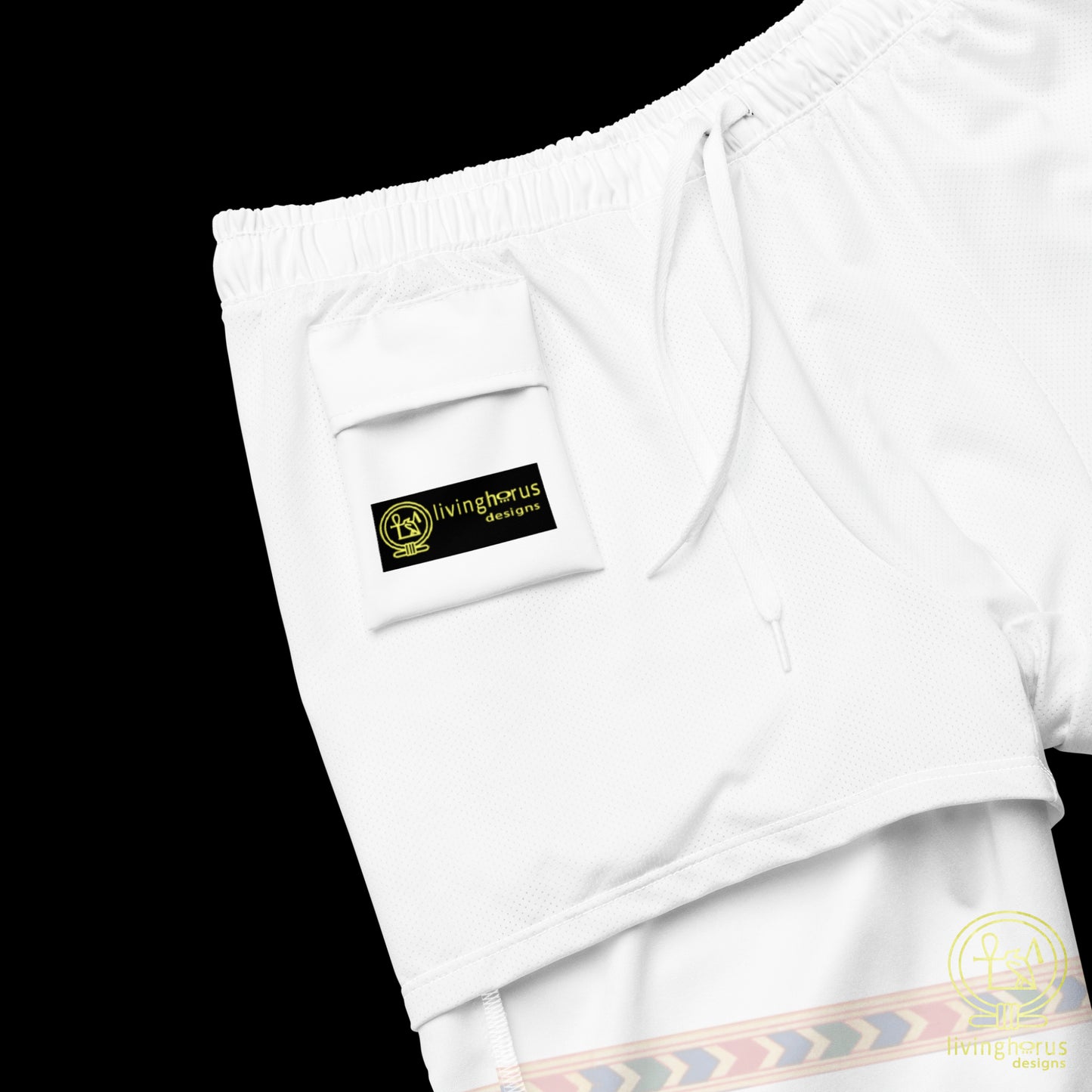 Egyptian Swim Trunks - White