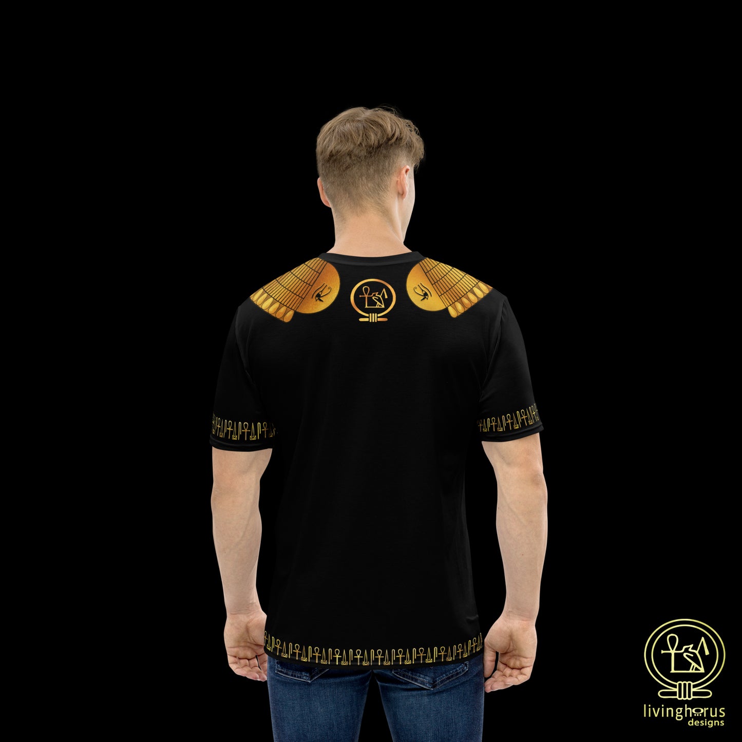 Egyptian Gold Usekh Collar T-Shirt - Black