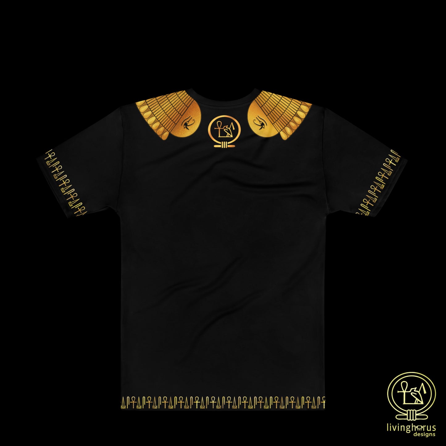 Egyptian Gold Usekh Collar T-Shirt - Black