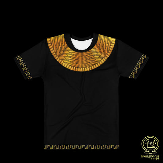 Egyptian Gold Usekh Collar T-Shirt - Black