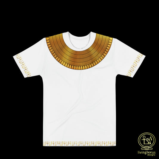 Egyptian Gold Usekh Collar T-Shirt - White