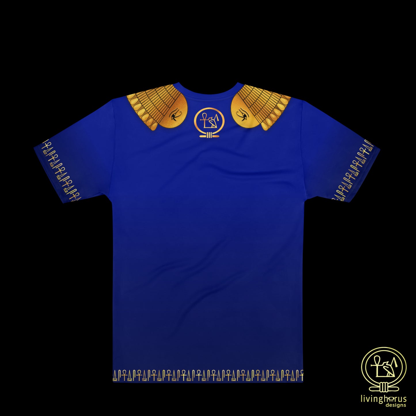 Egyptian Gold Usekh Collar T-Shirt - Royal Blue