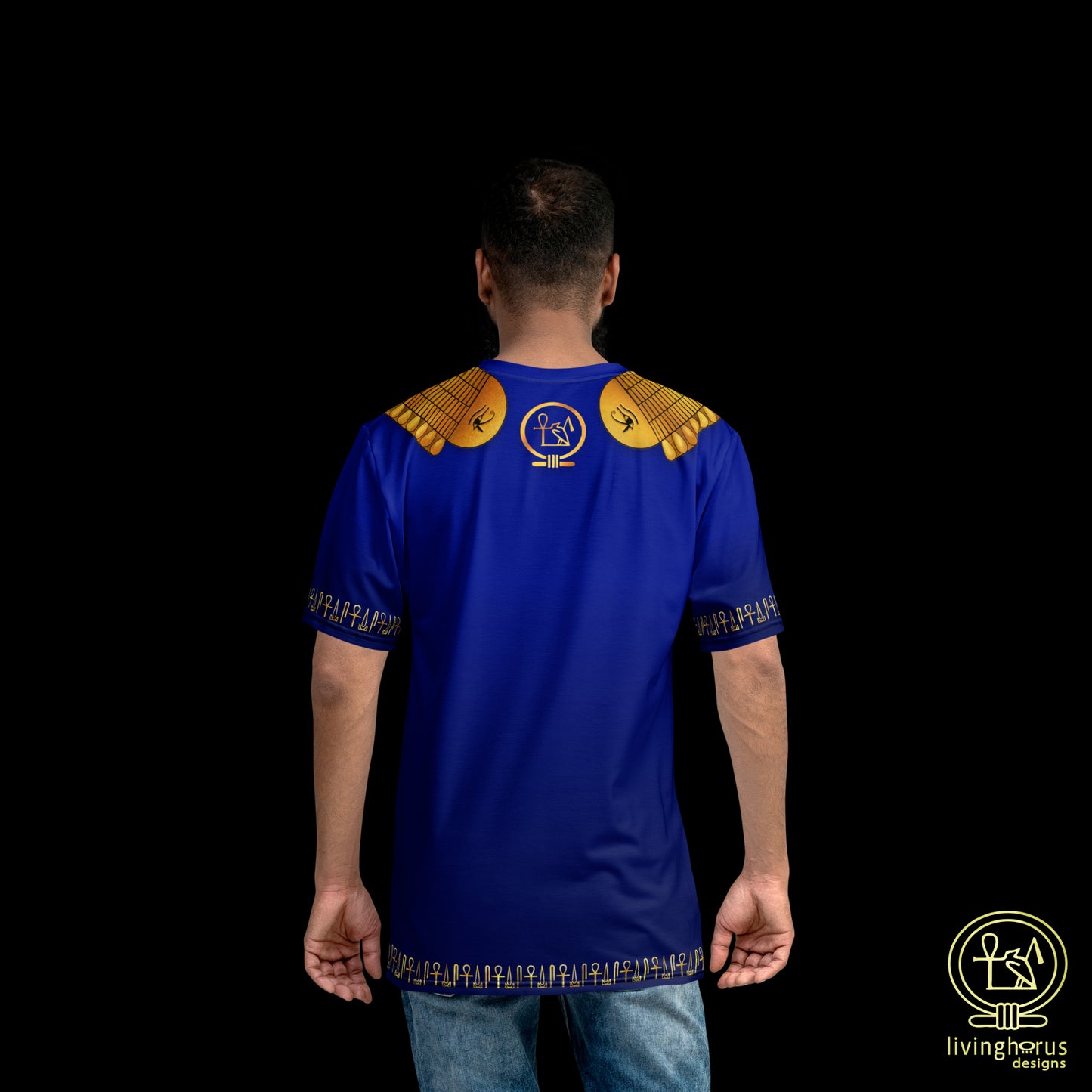 Egyptian Gold Usekh Collar T-Shirt - Royal Blue