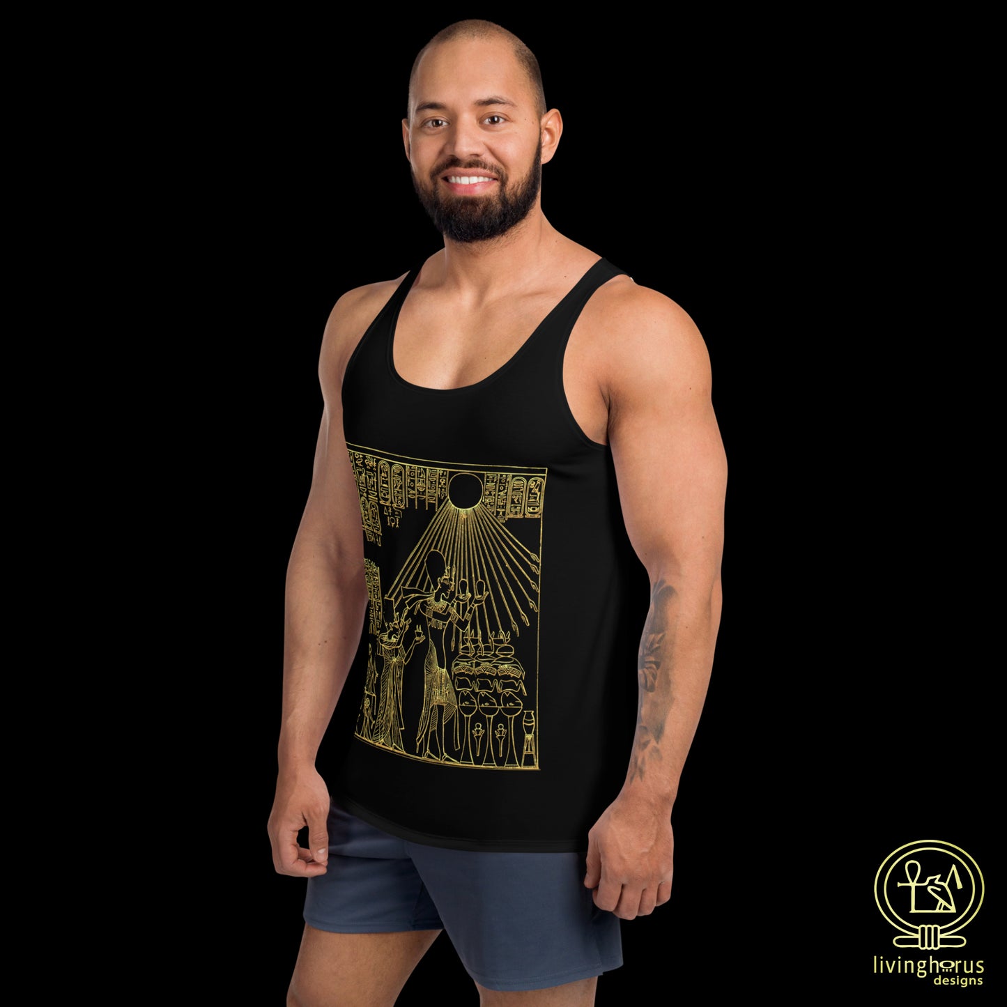 Egyptian Akhenaten & Nefertiti Tank Top - Black