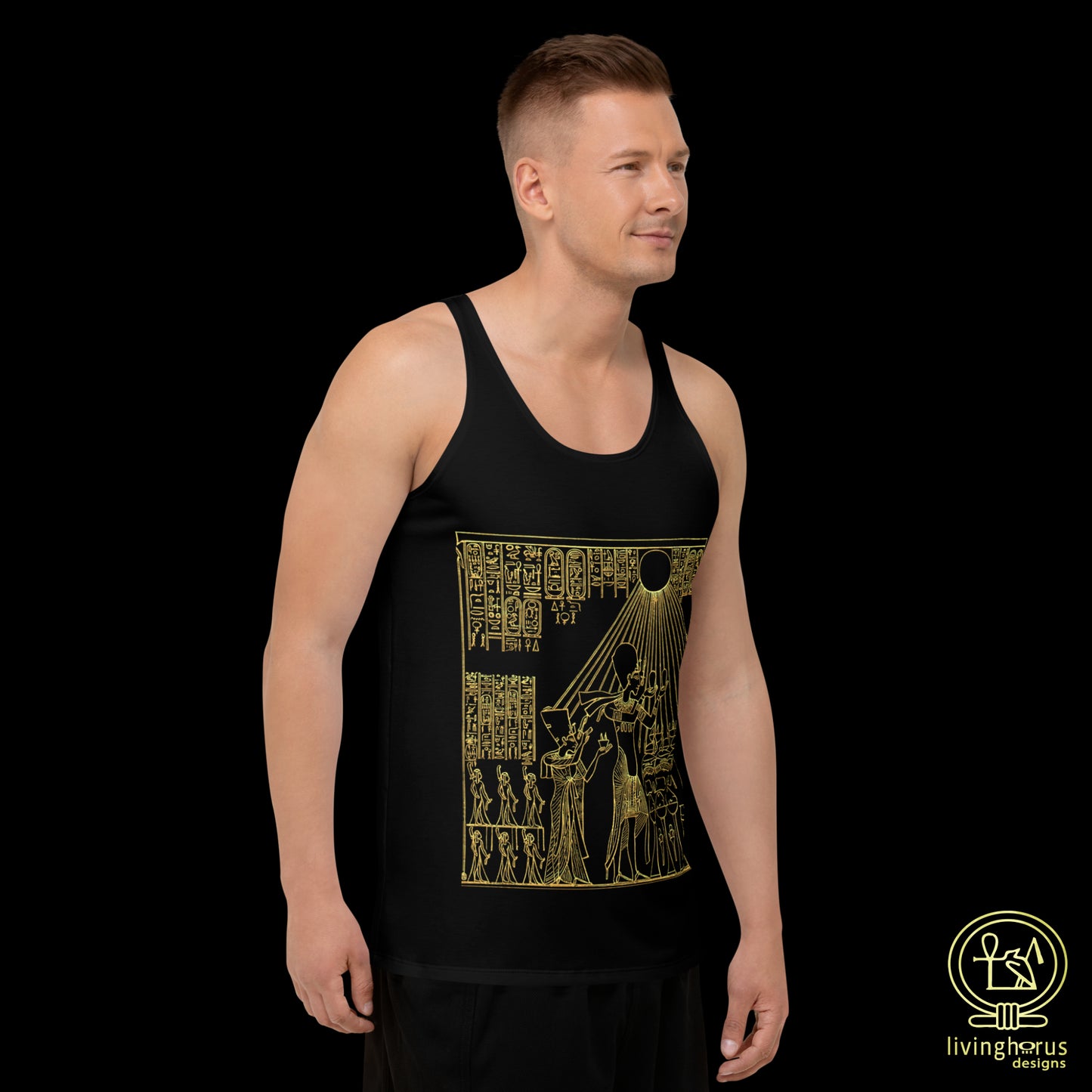 Egyptian Akhenaten & Nefertiti Tank Top - Black