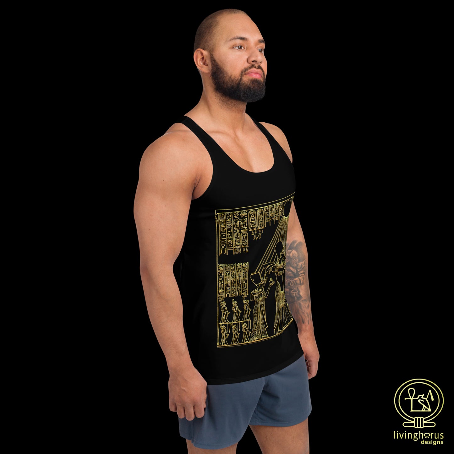 Egyptian Akhenaten & Nefertiti Tank Top - Black