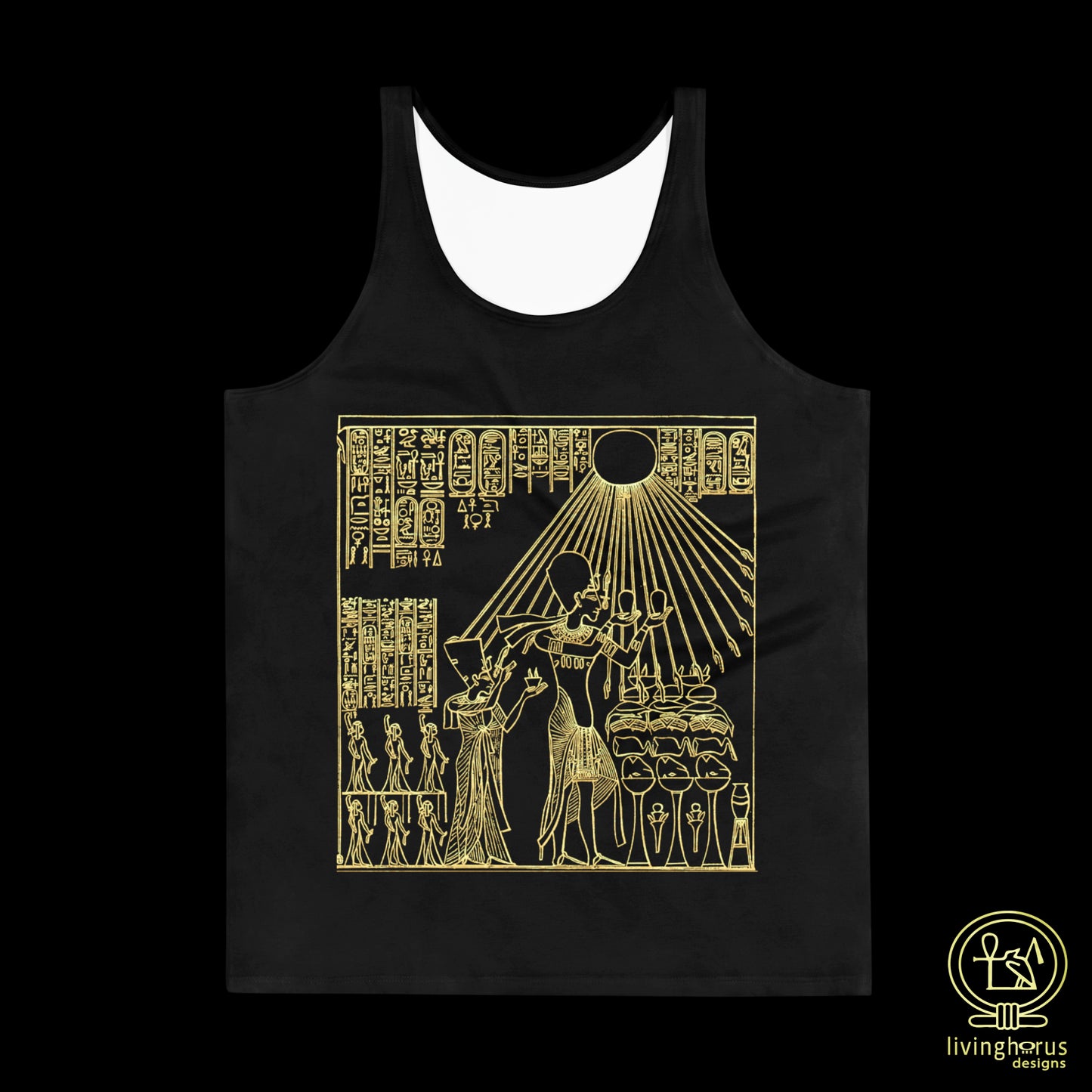 Egyptian Akhenaten & Nefertiti Tank Top - Black