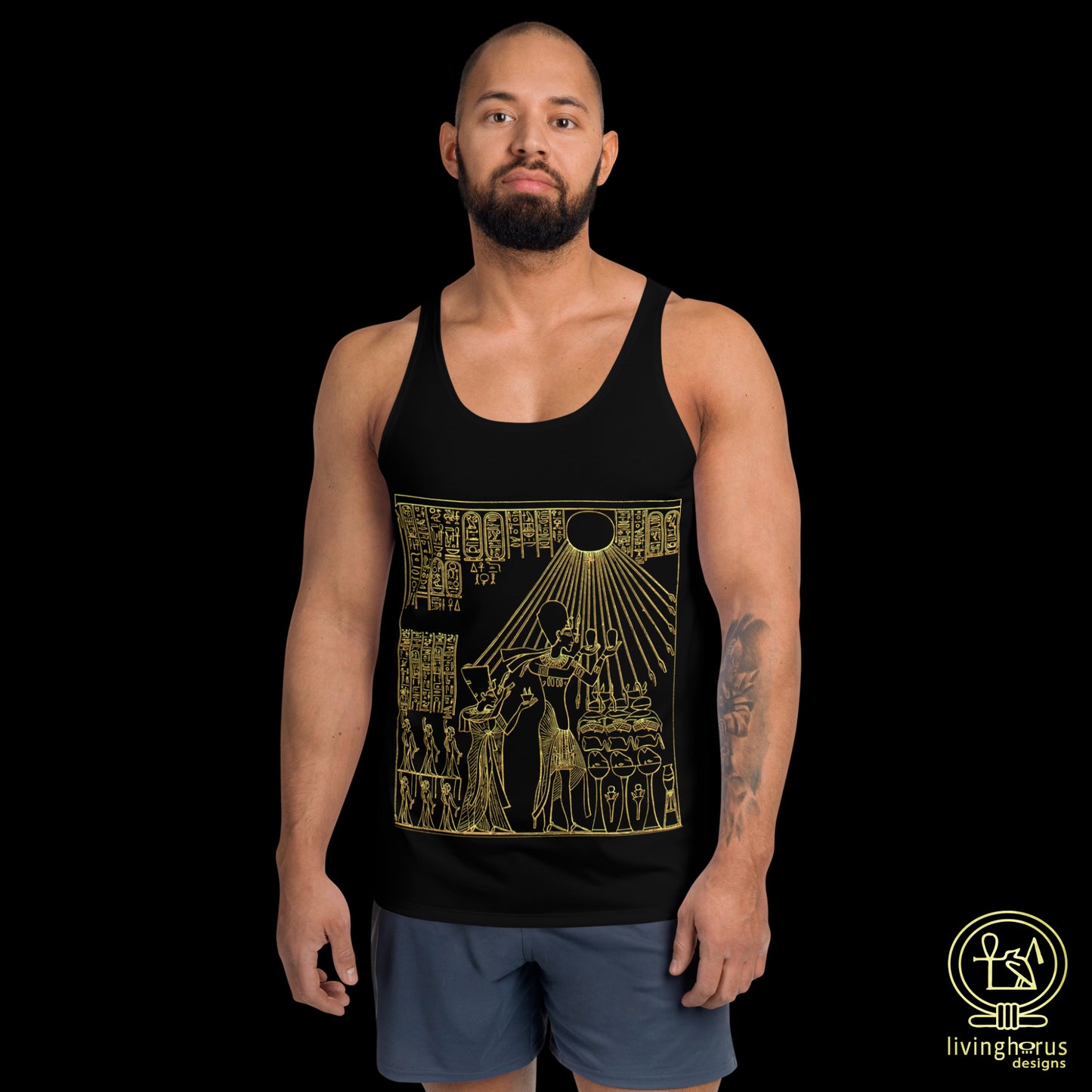 Egyptian Akhenaten & Nefertiti Tank Top - Black