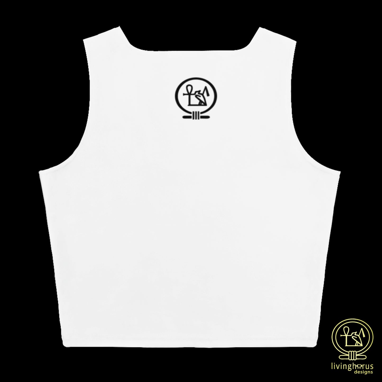 Egyptian Sun God Ra Crop Top - White