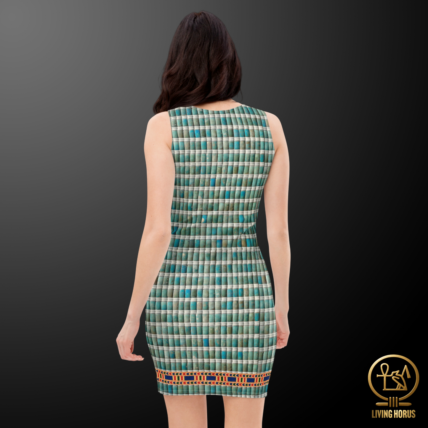 Egyptian Faience Pharaoh Bodycon Dress